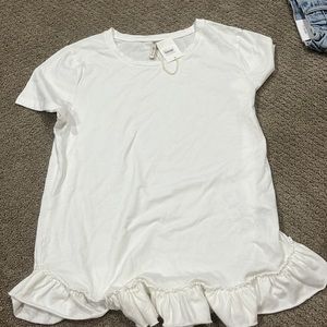 Banana Republic Womens Ruffle T-shirt.